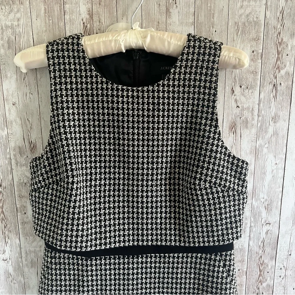 J. Crew Tweed Houndstooth Dress 6